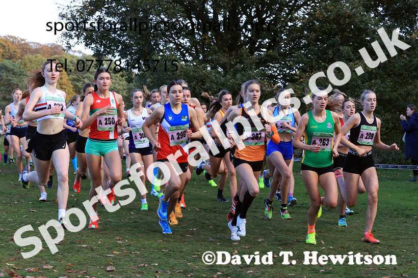 Womens Under-17s 2025 National Cross Country Relays, Berry Hill Park, Mansfield. Photo: David T. Hewitson/Sports for All Pics